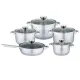Комплект тенджери и тиган Bohmann BH 71241-10, 10 части, Неръждаема стомана, Многослойно дъно, Индукция, Инокс