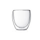 Прозрачна чаша за кафе 250мл  - двойно стъкло без дръжка 