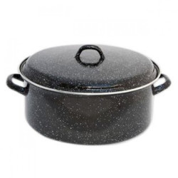 Кръгла тава с кант 32 cm с капак, две дръжки