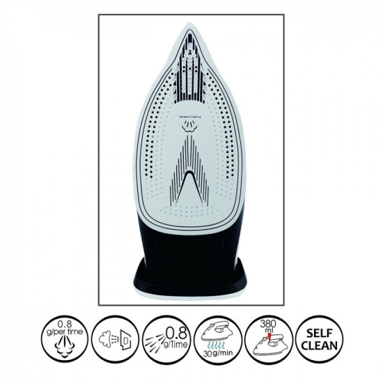 Парна ютия Zephyr Z-1050-BXC, 2800W с керамична плоча