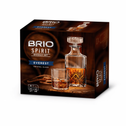 Комплект за уиски BRIO Spirit Everest, 7 части, кристално стъкло