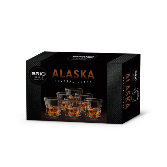 Чаши за уиски BRIO Spirit Alaska, 300мл - 6бр