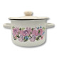 Емайлирана тенджера Руска, 2 литра, 16см, Хортензия