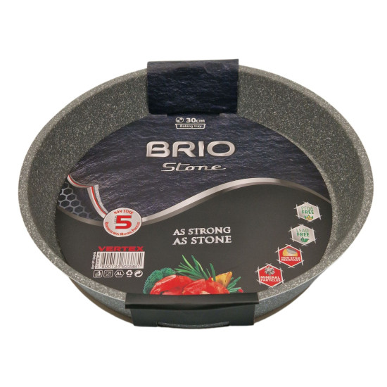Кръгла тава Brio Stone 32 см с мраморно покритие
