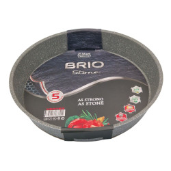 Кръгла тава Brio Stone 34 см с мраморно покритие