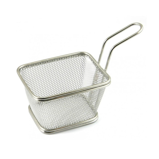 Кошничка за сервиране на картофки Brio 10.5x9x6 см, Хромирана стомана