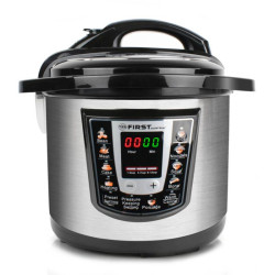 Мултикукър First Austria FA 5130-1 с 8 програми, 1250W, 8л, Незалепващо покритие, Инокс