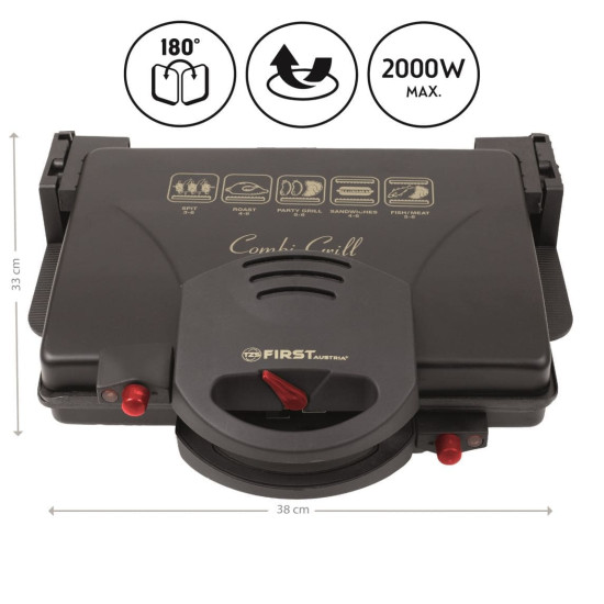 Грил контактен 2в1 First Austria 2000W FA-5330, сваляеми плочи