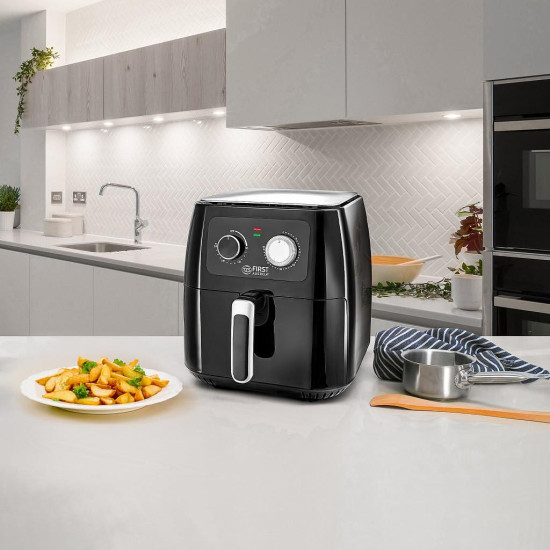 Фритюрник с горещ въздух Air Fryer First Austria FA-5053-1, 1700W, 6.2 литра, 80°C~200°C, таймер, черен