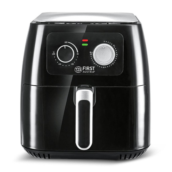 Фритюрник с горещ въздух Air Fryer First Austria FA-5053-1, 1700W, 6.2 литра, 80°C~200°C, таймер, черен