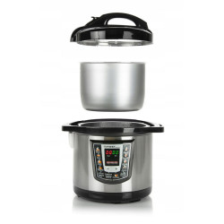 Мултикукър First Austria FA 5130-1 с 8 програми, 1250W, 8л, Незалепващо покритие, Инокс