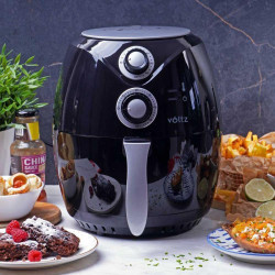 Фритюрник с горещ въздух Air Fryer Voltz OV51980C, 1600W, 2.6 литра, 80°C~200°C, таймер, черен