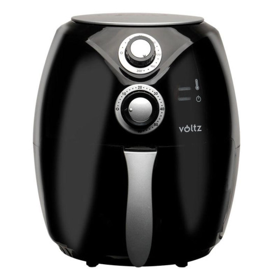Фритюрник с горещ въздух Air Fryer Voltz OV51980C, 1600W, 2.6 литра, 80°C~200°C, таймер, черен