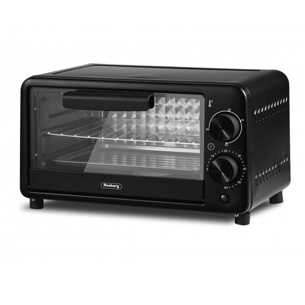 Мини фурна Rosberg R51441C, 800W, 9 литра, 100-230C, Аксесоари, Черен