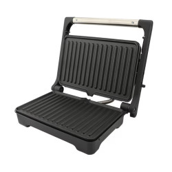Грил скара Rosberg R51442I, 1500W, Отваряне на 180 гр, Незалепваща, Тава за мазнина, Инокс/черен