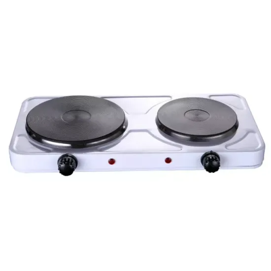 Електрически двоен котлон Rosberg R51445ID 2500W, Регулатор с 5 нива, Бял