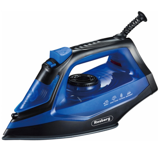 Парна ютия Rosberg R51050G, 2200W с керамична плоча