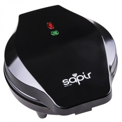 Гофретник Sapir SP-1442-GF, сърце, 1200W, черен