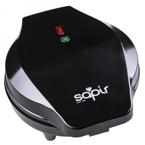 Гофретник Sapir SP-1442-GF, сърце, 1200W, черен