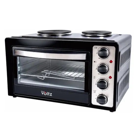 Готварска печка Voltz OV51441D45 с 2 котлона, 3100W, 45л., черна